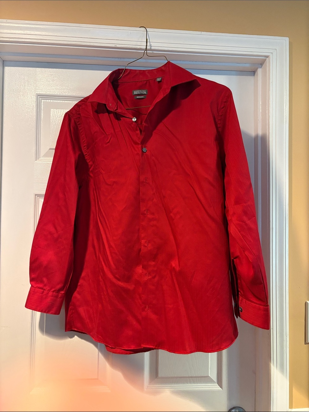 Kenneth Cole Reaction Red Men’s Long-Sleeve Dress Shirt